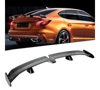 Car Rear Trunk Spoiler, Compatible with Lincoln MKS 2010-2015, Sedan Tail Fixed Wing Diversion Splitter Tuning Part,2-Carbon Fiber Look