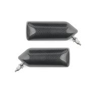 Car Rear View Assy Complete Universal Retro Car Rearview Side Mirror Craft Square Blue Mirror Surface Metal Bracket Rear View Mirror 2psc(Carbon grain LOOK)