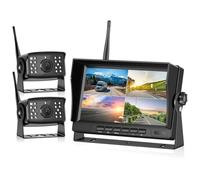 Car Rear View Back Up Camera 7 Inch AHD Wireless DVR Car Monitor Display Vehicle Screen Rear View For Truck Reverse Back Up Recorder Wifi(Monitor and 2 Camera)