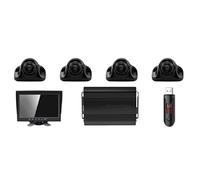 Car Rear View Camera 360° Around View Surround Camera Car System Panorama Bird's Eye View Seamless 3D 1080P Recorder Bus Truck RV Motorhome Reverse Camera(B)