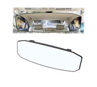 Car Rear View Mirror, 12 Inch Car Interior Panoramic Convex Rearview Mirror, Clip-On HD Wide Angle Extended Curved Mirror, Reduce Blind Spot Effectively, Universal Car Accessories (Irregular White)