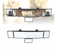 Car Rear View Mirror for Opel Corsa D - E 2006-2019 | 4 in 1 Wide Angle Anti Blind Spot Convex Mirror, 360° Adjustable Rear Seat Passenger Observation, Clip-On Mount