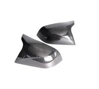 Car Rear View Mirror For Tesla For Model 3 Model3 M3 2017-2023 For Gloss Black Caps Carbon Fiber Look Side mirror cover(Carbon pattern 1 set)