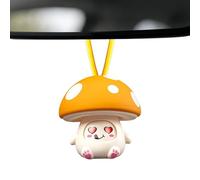 Car Rear View Mirror Ornament | Press Face-changing Mushroom Keychain Pendant - Automotive Interior Accessories for Pickup RV Truck Sedan Vehicle