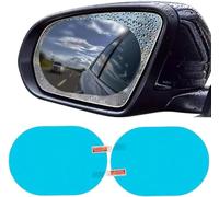 Car Rear-view Mirror Protective Film, Rainproof Waterproof Anti-Fog Universal Blue Sticker, Clear Wing View, Toolkit for Mirrors Anti Water Mist Fog Vision Nano Glare Cars Trucks Vans