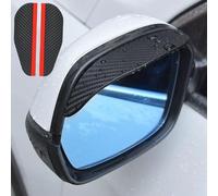 Car Rear View Mirror Rain Visor Guard, Auto Side Mirror Rain Eyebrow Cover,Mirror Visor Guard for Most Car, Truck and SUV,Carbon Fiber (2Pack)