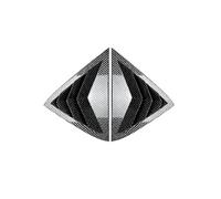 Car Rear Window Spoiler For Fiesta For MK7 7.5 2008-2017 Rear Side Window Shutter Triangle Louver Vent Decoration Modified Accessories(Carbon Fiber Look)