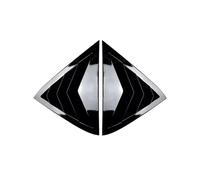 Car rear window triangular louver decorative frame For Ford Fiesta MK7 7.5 2008 2009 2010 2011 2012 2013 2014-2017,rear triangular window decoration louver Auto Accessories,B-glossy Black