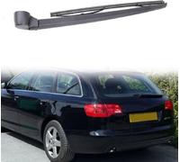 Car Rear Wiper Blade Arm Set Kit for Audi A6 RS6 S6 4F C6 2005-2011, Back Windscreen Assembly Rubber Rain Brush Cleaning Replacements Accessories
