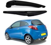 Car Rear Wiper Blade Arm Set Kit for Ford Ka MK2 Hatchback 2008-2014, Back Windscreen Assembly Rubber Rain Brush Cleaning Replacements Accessories