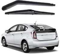 Car Rear Wiper Blade Arm Set Kit for Prius 2009-2015, Back Windscreen Assembly Rubber Rain Brush Cleaning Replacements Accessories