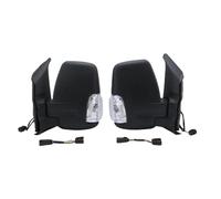 Car Rearview Mirror Assembly 2 Wire Car Accessories Side Mirror Assembly For Transit For MK8 V363 2013-2022 Short Arm Model Manual Leather Grain Black Rearview Mirror Assy(1pair)