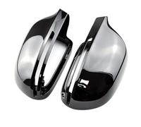 Car Rearview Mirror Cap For A4 A5 B8 A3 8P A6 C6 Q3 Bright black full replacement with clips car door side mirrors caps rearview mirror cover(Glossy Black)
