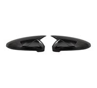 Car Rearview Mirror Cap For A4 B9 For Quattro 2017 Up 1 Pair Carbon Black And Bright Black Rearview Mirror Case Cover Replace Door Rear View(Bright black)