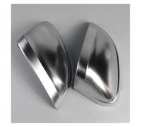 Car Rearview Mirror Cap For A4 For A5 S4 S5 B9 RS4 RS5 2017-2020 Car Rearview Mirror Cover Side Wing Frame Covers Trim Silver Matte Chrome Shell Door Wing Mirror Cover(No Hole)
