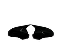 Car Rearview Mirror Cap For Benz For E-Class W211 2006-2008 Carbon Fiber Pattern Black Side Mirror Cover Caps Sticking Side Mirror Caps(Gloss Black)