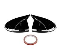 Car Rearview Mirror Cap For Hyundai For Sonata DN8 2020-2022 Rearview Side Mirror Cover Wing Cap Exterior Door Rear View Case Trim Carbon Fiber Look(Gloss black)