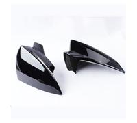 Car Rearview Mirror Cap Repla Replacement for SEAT For Leon Mk3 5F 13-19 For Ibiza MK5 Arona KJ7 1720 Pair Glossy Black Wing Side Rear View Door Mirrors Cover Cap(Black)(Black)