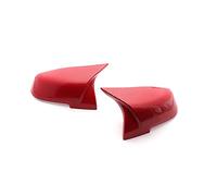 Car Rearview Mirror Caps For BMW Serie 1 2 3 4 F20 F21 F22 F30 F32 F36 For X1 F87 For M3 Car Rearview Mirror Cover Auto Exterior Accessories Mirror Cover Cap(Red Carbon Pattern)