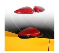 Car Rearview Mirror Cover Real Carbon Fiber Car Exterior Rearview Mirror Base Decorative Cover for EMIRA 2021-2023 Exterior Accessories 2 PCs Rearview Side Mirror Covers(Red carbon fiber 2)