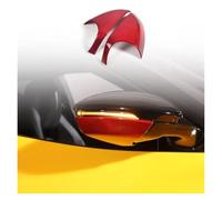 Car Rearview Mirror Cover Real Carbon Fiber Car Exterior Rearview Mirror Base Decorative Cover for EMIRA 2021-2023 Exterior Accessories 2 PCs Rearview Side Mirror Covers(Red carbon fiber 1)