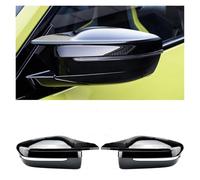 Car Rearview Mirror Cover RHD Carbon Fiber Exterior Side Rearview Mirror Cover Trim For BMW 3 4 5 7 8 Series G20 G21 G30 G38 G22 G23 G11 G12 G15 G16 LHD Rearview Side Mirror Covers(Piano black-LHD)
