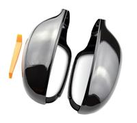 Car Rearview Mirror Covers For VW For Golf 5 R32 GTI Standard 2006 2007 2008 2009 Mirror Caps Replacement Shell CRRYUQWWM(Black)