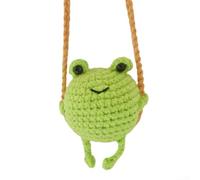 Car Rearview Mirror Hanging Ornament Pendant Accessory with Cute Cartoon Duck Penguin Bunny Dinosaur Chick Design for Interior Decoration and Fit in Most Vehicles (Little Frogs)