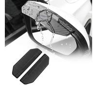 Car Rearview Mirror Rain Visor for Toyota Aygo 2014-2018 | Dual Buckle Clamping Anti-Fall, No Block to Power Folding, Clear Vision in Heavy Rain, 3D Carbon Fiber PVC 17.5x5cm