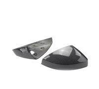 Car Rearview Mirror Shells For A3 S3 8V RS3 2013-2019 Black Carbon Fiber Pattern Mirror Cover Pair Side Assist Caps Overlay Accessories(4.Carbon with assist)