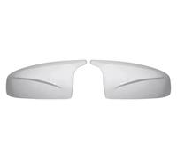 Car Rearview Mirror Shells For BMW X5 E70 X6 E71 2008-2013 2pcs Rearview Bright Black Carbon Fiber Pattern Cover Caps(White)