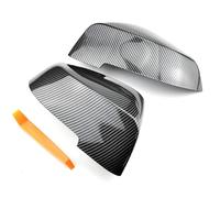 Car Rearview Mirror Shells Side 2pcs Replacement Shell Rearview Side Carbon Fiber Pattern Mirror Cover Caps For F10 F11 F18 F07 F06 F12 F13 F01 F02 2013-17