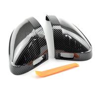 Car Rearview Mirror Shells Side Carbon Black And Bright Rearview Mirror Case Side Shell For A4 B9 2017 Up A5/S5/RS5 2016 1 Pair