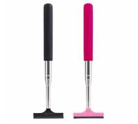 Car Rearview Mirror Wiper Telescopic Auto Mirror Squeegee Cleaner Car Squeegee Cleaning Tool for Side Mirrors Portable Glass Mist Cleaning Brush (Black)