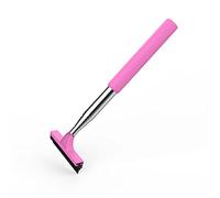 Car Rearview Mirror Wiper with Telescopic Long Rod, Portable Car Mirror Squeegee for Car Mirror Raindrops(Pink)
