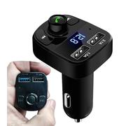 Car Receiver, 13.4x6.5cm Wireless Radio Adapter Car Kit With Jack, Fm Transmitter For Car, Portable Calling Radio Adapter With LED Screen For RVs, SUVs, And Trucks