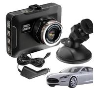 Car Recorder Camera - Wide hds Windshield Mounted Video Monitor, Automatic Overwrite Recording, Low Light Capture Technology, Plug And Play Setup | Road Trips Traffic Monitoring Accident Documentation