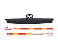 Car Recovery Tow Pole，5T Heavy Duty Safety Tow Bar With Two-Way Cushioning, 2 Sections Car Recovery Towing Bar,Trailer Bar Length: 95Cm+88Cm