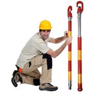 Car Recovery Tow Pole with Two-Way Cushioning for Repair, Farm, and Construction Use