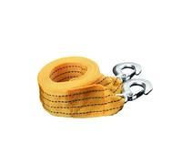 Car Recovery Webbing 400 Cm Tow Aid with Metal Hooks, Woven Strap for Temporary Roadside Transfer Travel Pull Rope Breakdown Strap Roadside Towing Webbing Trunk Travel Backup Driver Manual Aid