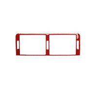 Car Red Carbon Fiber Accessories Protective Cover Anti-Scratch Sticker Compatible with BMW 3 Series E46 1998 1999 2000 2001 2002 2003 2004 2005 (Center Air Vent)
