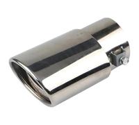 Car Refitted Exhaust Tail Tip Pipe Single Outlet Throat Universal Stainless Steel Round Silencer Muffler 63mm Exhaust Tips Muffler(B Straight)