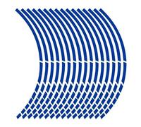 Car Reflective Strips 16PCS Motorcycle Wheel Tire Stickers Stripes Reflective Rim Tape Strips for Motorcycle Car Auto Decals Reflective Stickers Strips(Blue)
