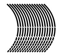 Car Reflective Strips 16PCS Motorcycle Wheel Tire Stickers Stripes Reflective Rim Tape Strips for Motorcycle Car Auto Decals Reflective Stickers Strips(Black)