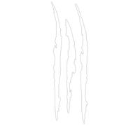 Car Reflective Strips Auto Car Sticker Reflective Monster Claw Marks Scratch Stripe Auto Headlight Decal Dinosaur Raptor Paw Marks Reflective Stickers Strips(White)