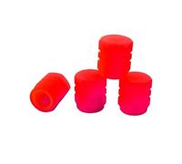 Car Reflective Strips Luminous Valve Caps Fluorescent Green Blue Night Glowing Car Motorcycle Bicycle Wheel Styling Tyre Hub Universal Decor Car Reflective Tape(Red 4PCS)