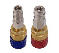 Car Refrigerant Adapter, AC Pressure Coupler, 2.75 inch, Automotive Brass Fitting Kit, Quick Connect Conversion Tool for Air Conditioning Repair and Recharge, R134a Refrigerant Tank