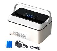 Car refrigerator Insulin Cooler Case Mini Drug Refrigerator Portable Car Insulin Cooler Box with Handle Constant Temperature Medicine Refrigerator for Travel Office 1batteries