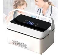 Car refrigerator Mini insulin cooler box electric insulin cooler portable medicines fridge cabinet small car fridge, Intelligent Temperature Control 0-18°C cool bag thermostat, for car trave