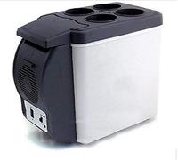 Car Refrigerator Portable 6L mini car refrigerator refrigerated fresh and hot with a cup holder voltage 12V car 220V home power 48 weight 2.5kg size 25 * 30 * 26.5 cm